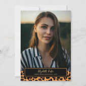 Invitation Motif de Leopard branché photo (Devant)