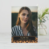 Invitation Motif de Leopard branché photo (Debout devant)