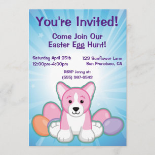Invitation Motif de Lil Spring Corgi