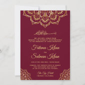 Invitation Motif de l'or de Bourgogne traditionnel Mariage is (Devant)