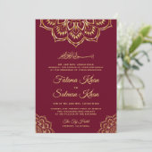 Invitation Motif de l'or de Bourgogne traditionnel Mariage is (Debout devant)