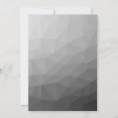 Invitation Motif de maillage géométrique gris (Dos)