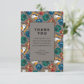 Invitation Motif de maison Harry Potter remerciement d'annive (Debout devant)