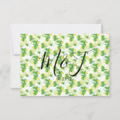Invitation Motif de mariage sans couture Silo Lemon Lime frai (Dos)