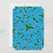Invitation motif de mini-golf bleu ciel (Dos)