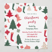 Invitation Motif de Noël de l'entreprise (Devant / Derrière)