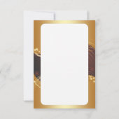 Invitation Motif de Noël doré avec fond rouge (Dos)