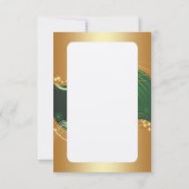 Invitation Motif de Noël doré avec fond vert... (Dos)