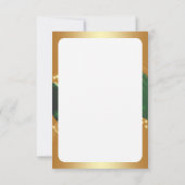 Invitation Motif de Noël doré sur fond vert (Dos)