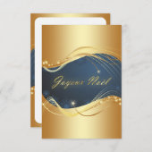 Invitation Motif de Noël ou avec fond bleu (Devant / Derrière)