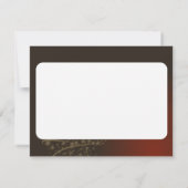 Invitation Motif de Noël rouge avec arbre de Noël doré (Dos)