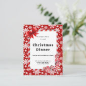 Invitation Motif de Noël rouge et blanc (Debout devant)