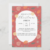 Invitation Motif de Noël rustique dans la nature (Devant)