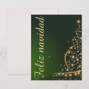 Invitation Motif de Noël vert avec arbre de Noël.