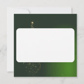 Invitation Motif de Noël vert avec arbre de Noël. (Dos)