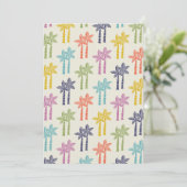 Invitation Motif de palmiers tropicaux colorés (Debout devant)