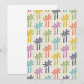 Invitation Motif de palmiers tropicaux colorés (Devant / Derrière)