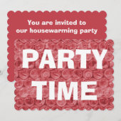 Invitation Motif de papier bulle rouge (Devant / Derrière)