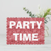 Invitation Motif de papier bulle rouge (Debout devant)