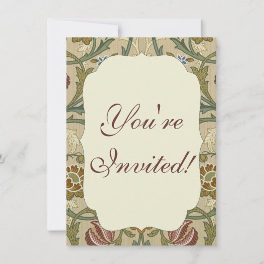 Invitation Motif de papier peint floral brocart de William Mo (Devant)