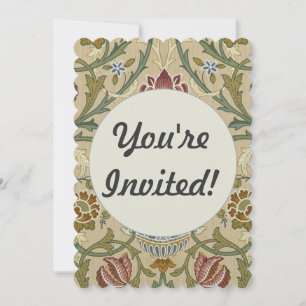 Invitation Motif de papier peint floral brocart de William Mo