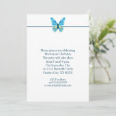 Invitation Motif de papillons Couleurs personnalisées Graphis (Debout devant)