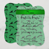 Invitation motif de parachutisme de nom personnalisé (Devant / Derrière)