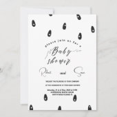 Invitation Motif de pastèque moderne baby shower de jardin (Devant)