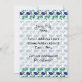 Invitation Motif de poisson. Poisson Fantôme De Poisson Bleu. (Dos)