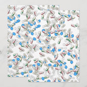 Invitation Motif de poudres de pilules (Devant / Derrière)