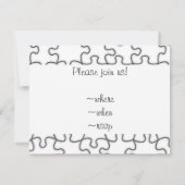 Invitation Motif de puzzle (Ajouter Votre Image) (Dos)