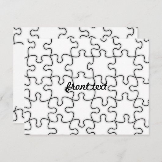 Invitation Motif de puzzle (Ajouter Votre Image) (Devant / Derrière)