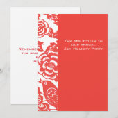 Invitation Motif de Red Ming Vase (Devant / Derrière)