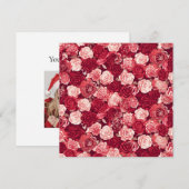 Invitation Motif de rose transparente Crimson & Blush (Devant / Derrière)