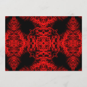 Invitation Motif de rouge et de noir