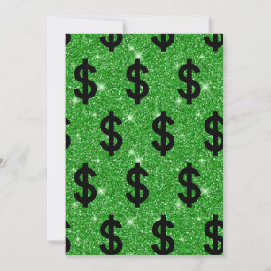 Invitation Motif de signe dollar d'argent Finance Wall Street