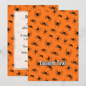 Invitation Motif de silhouettes d'araignées (Devant / Derrière)