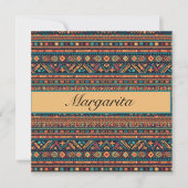 Invitation Motif de style mexicain coloré (Devant)