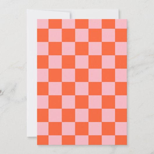 Invitation Motif de tableau de bord orange et rose (Devant)
