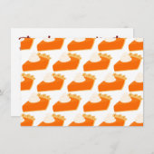 Invitation Motif de tarte à la citrouille (Devant / Derrière)