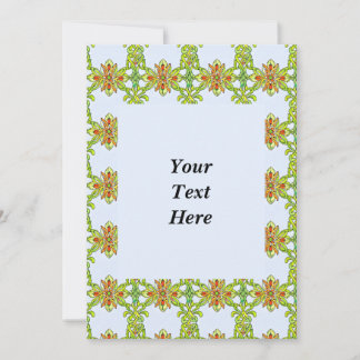 Invitation Motif de tissage Art nouveau personnalisable