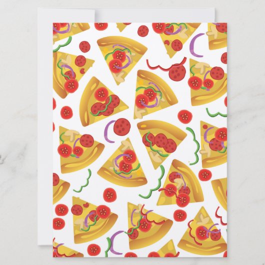 Invitation Motif de tranche de pizza (Devant)