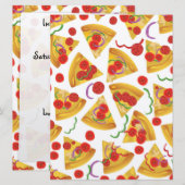 Invitation Motif de tranche de pizza (Devant / Derrière)