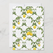 Invitation Motif de treillis de citron de jardin d'agrume de (Dos)