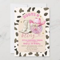 Motif de vache Bottes de l'Ouest et Bling Annivers