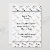 Invitation Motif de vache noir et blanc. (Dos)