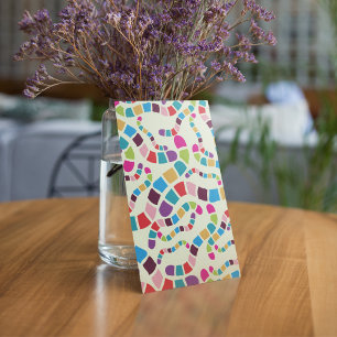 Invitation Motif de ver coloré ondulant