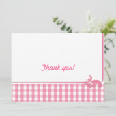 Invitation Motif de vérification En vichy rose (Debout devant)