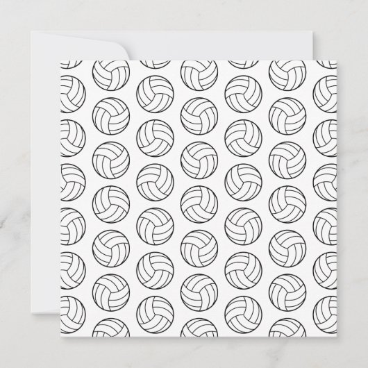 Invitation Motif de volley-ball Imprimer COULEUR DE ARRIÈRE - (Devant)