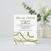 Invitation Motif de volutes dorées (Debout devant)